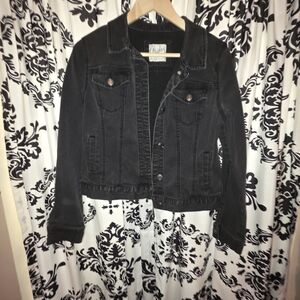 Mudd Junior's Black Denim Jacket M Medium
